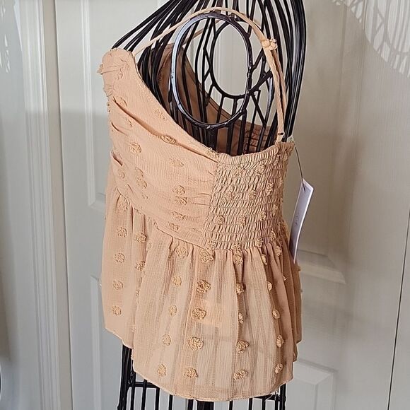 STILE Per Lei Dot Stitched Baby Doll Tank in Ginger Size Small NWT - Picture 3 of 9